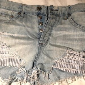 Ripped Jean Shorts